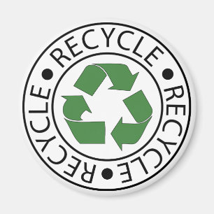 Logo "Green Center gerecycelt" Magnet