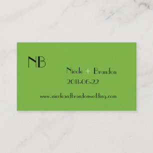 Logo Green Wedding Website Card Begleitkarte