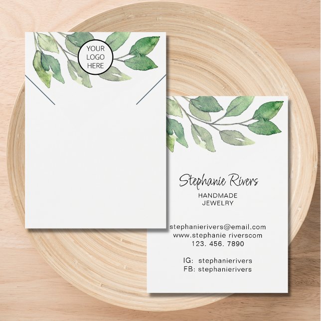 Logo Greenery Jewelry Necklace Display Cards (Von Creator hochgeladen)