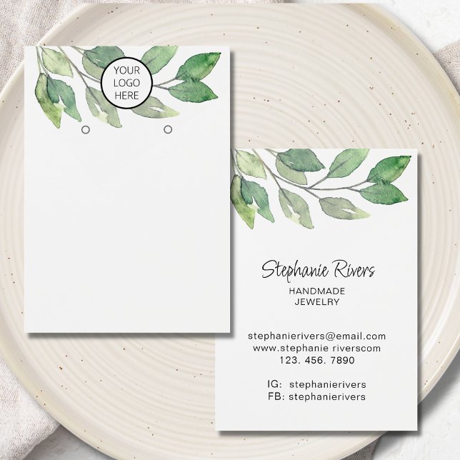 Logo Greenery Jewelry Ohrringe Display Cards (Von Creator hochgeladen)