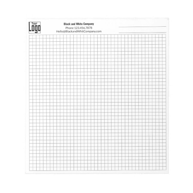 Logo Handelsnotiz Objekt Planungsraster Grafik Not Notizblock (Vorderseite)