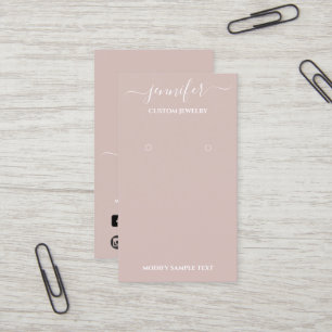 Logo-Handgefertigte Schmuckkarte Smoky-Rose Visitenkarte