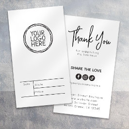 Logo-Hängemarke für die Kleidungsmarke Telefonnummerkarte