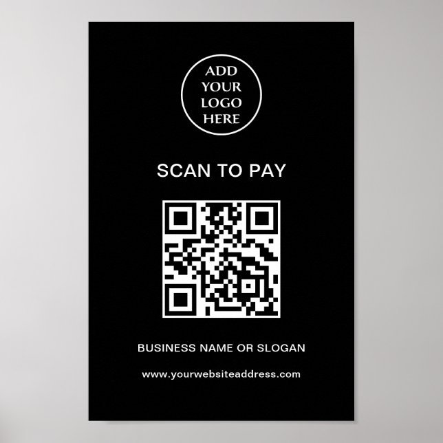 Logo hier Unternehmensscanner bezahlen Poster (Vorne)