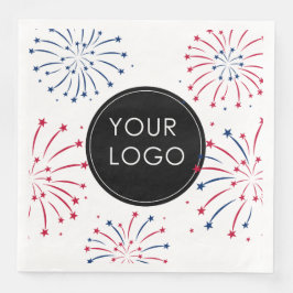 Logo hinzufügen 4. Juli Unternehmen Fireworks Serviette