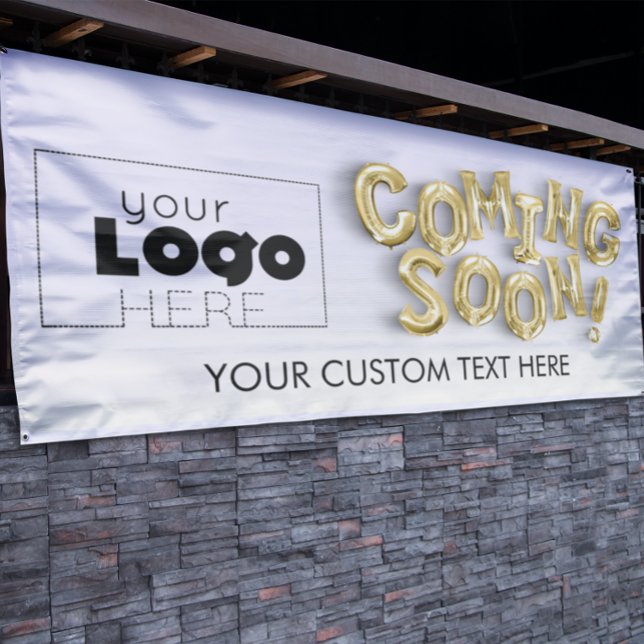 Logo hinzufügen Bald Gold Letter Balloons im Freie Banner (Von Creator hochgeladen)