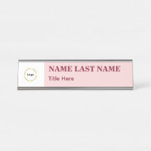 Logo Hinzufügen Einfach Roséfarben Name Titel