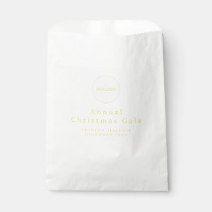 Logo hinzufügen Elegante Gold Weißes, benutzerdefi Geschenktütchen