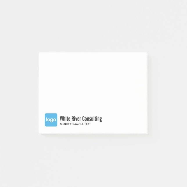 Logo hinzufügen post-it klebezettel (Vorderseite)