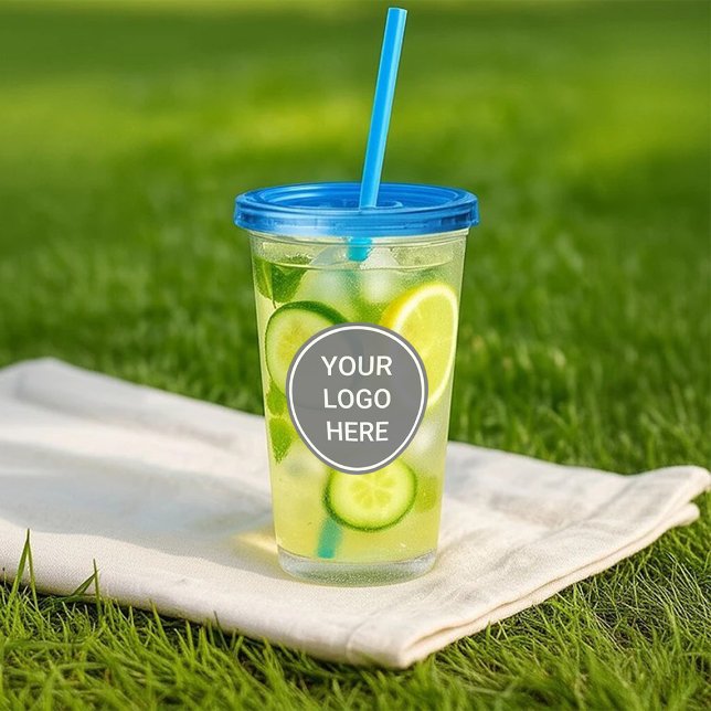Logo hinzufügen | Promo Tumbler with Lid and Straw Acryltrinkbecher (Von Creator hochgeladen)