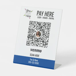 Logo hinzufügen | Venmo Pay Pedestal verwenden Sockelschild