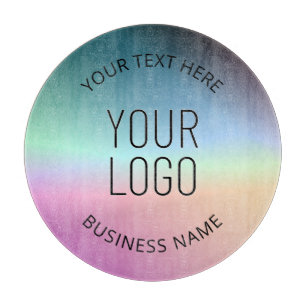 Logo hochladen Farbenfrohe Farbveränderungen Schneidebrett