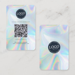 Logo-Holografischer QR-Code Social Media-Website Visitenkarte
