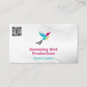 Logo Humming Bird   Carte de visite de code QR