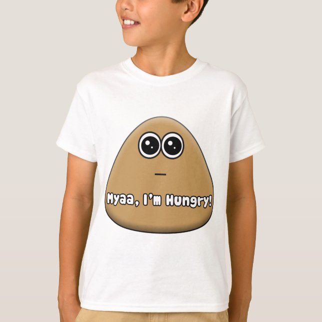 Logo Hungry Pou avec texte - T-shirt Enfants (Devant)