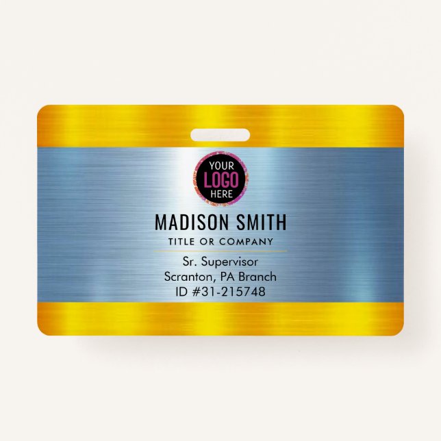 Logo-ID des METAL Unternehmens Mitarbeiter Ausweis (Vorderseite)