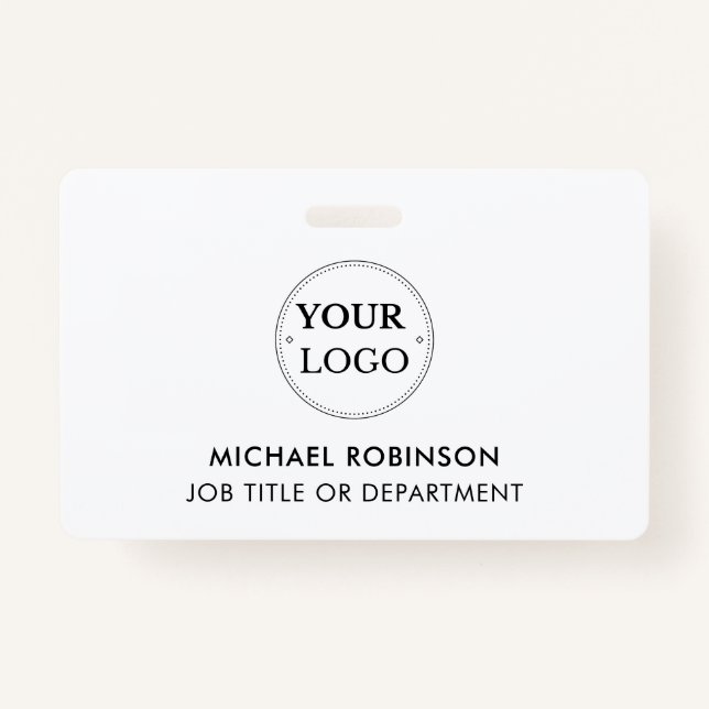 Logo-ID des Unternehmens Minimalistische Mitarbeit Ausweis (Vorderseite)