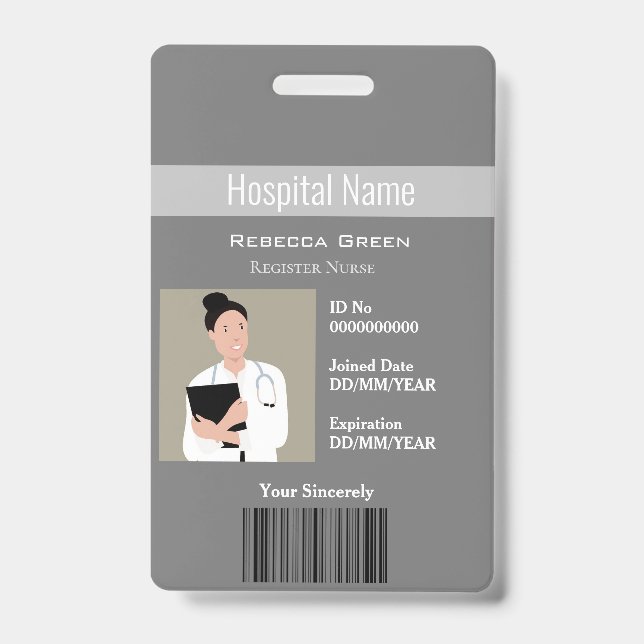 Logo-ID für Foto-Strichcode des benutzerdefinierte Ausweis (Vorderseite)