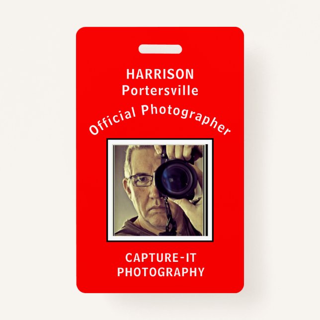 Logo-ID für Fotografen Foto Company Ausweis (Vorderseite)