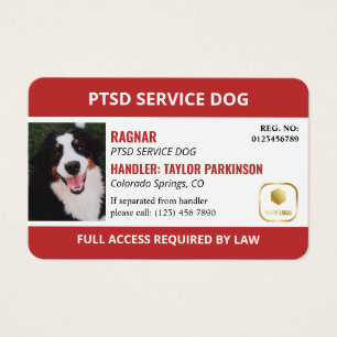 Logo & ID photo Red White Service Chien