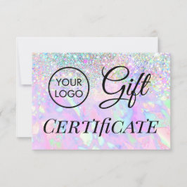 Logo-Imitate Glitzer Opal-Geschenkgutschein