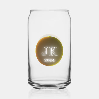 Logo imprimé en verre Can JK 2024 orange jaune