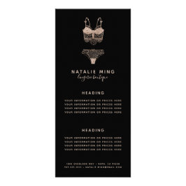 Logo-Informationen oder Preise der Boutique Lace L Werbekarte