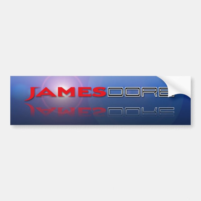 Logo James Dore blaues lense Aufflackern Autoaufkleber (Vorne)