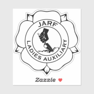 Logo JLA sticker vinyle BW 4"