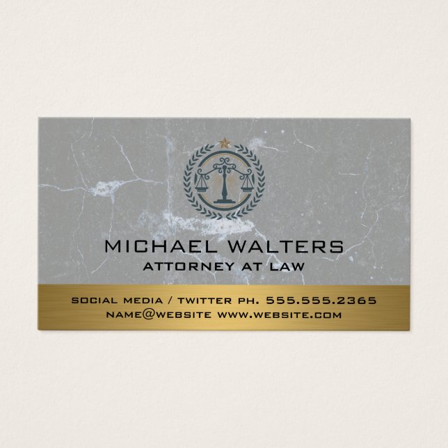 Logo Justice | Marbre et Arrière - plan or (Devant)