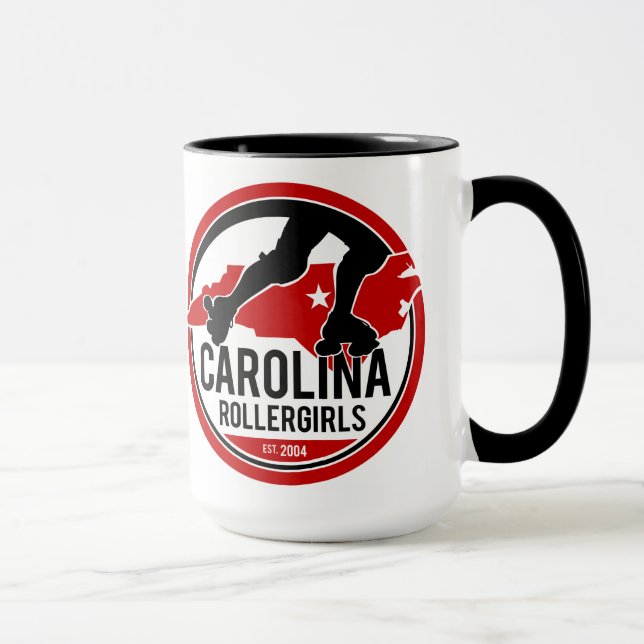 Logo-Kaffee-Tasse Carolinas Rollergirls Tasse (Rechts)