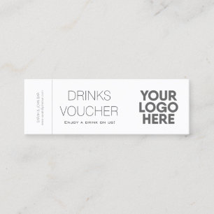 Logo-Karte für den benutzerdefinierten Drink Mini Visitenkarte