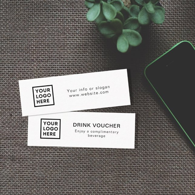 Logo-Karte für Firmenveranstaltungen Drinks Mini Visitenkarte (Von Creator hochgeladen)