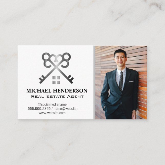 Logo Keys House | Carte de visite photo client (Devant)