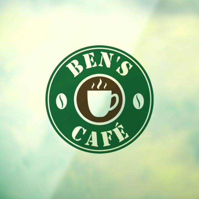 Logo-Klammer für den Coffeeshop Fensteraufkleber (Blatt 3)