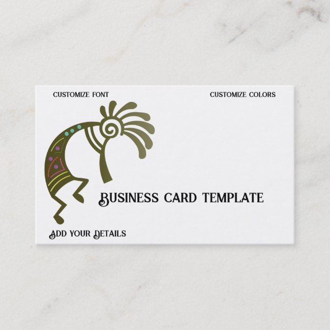Logo Kokopelli Business Card Visitenkarte (Vorderseite)