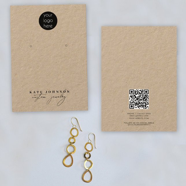 Logo-Kraft des Schmuckhalters für das Sammeln von  Visitenkarte (Jewelry Holder Earring Display Business Logo Kraft Business Card)