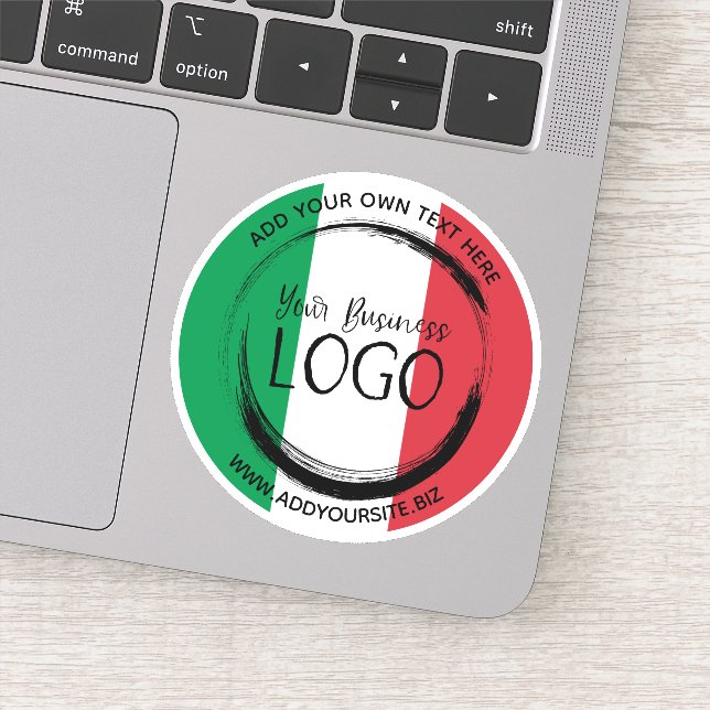 Logo-Kreis für italienische Flaggenfarben Aufkleber (Detail)