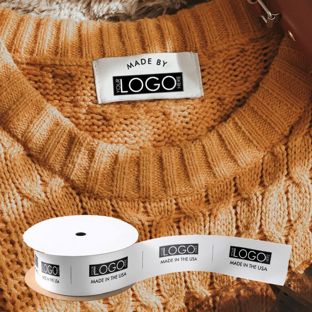 Logo-Labels, die durch Bekleidungsmarken handgefer Satinband (Logo Labels Made By Clothing Tags Handmade Items Satin Ribbon)