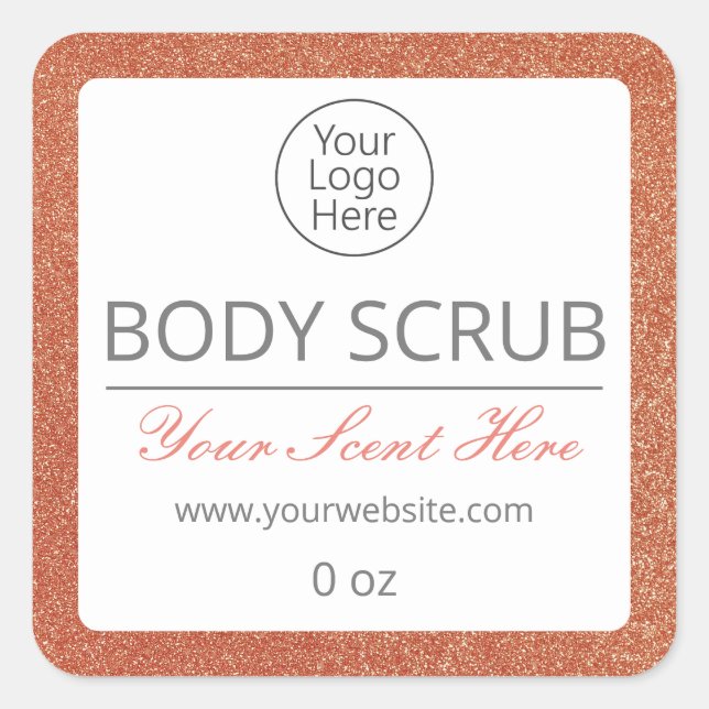 Logo-Labels für das HandFoot Body Exfoliating Scru Quadratischer Aufkleber (Vorderseite)