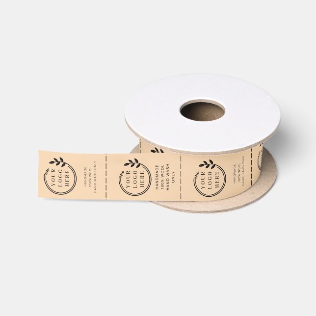 Logo-Labels für die Kleidungspflege Satinband (Spule)