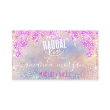 Logo Lash Hair Makeup Nails Pink Holograph