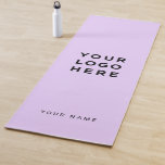 Logo-Lavendel Firmenwerbung Yogamatte<br><div class="desc">Custom Logo Lavender Lila Name Company Promotional Yoga Mat mit einer einfachen und modernen Vorlage mit Ihrem Geschäftslogo,  Foto oder Bild und jedem personalisierten Text. Geben Sie Ihren Namen,  Ihre Website oder Ihre soziale Netzwerkadresse ein.</div>