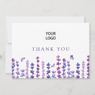 Logo Lavendel und Schmetterling Vielen Dank Dankeskarte