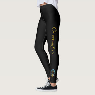 Logo-Leggings Catherine Stein - Schwarzes Leggings