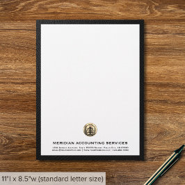 Logo-Letterhead für elegante Buchführung Briefbogen