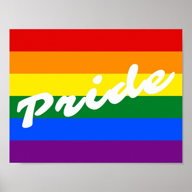 Logo-LGBT-6-Streifen-Rainbow-Gay Pride-Markierung Poster (Vorne)