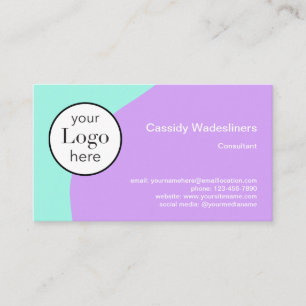 Logo Lila Aquamarine Visitenkarte