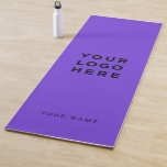 Logo-Lila Name Unternehmen Werbeaktion Yogamatte<br><div class="desc">Kundenspezifische Logo Lila Name Company Promotional Yoga Mat mit einer einfachen und modernen Vorlage mit Ihrem Firmenlogo,  Foto oder Bild und jedem personalisierten Text. Geben Sie Ihren Namen,  Ihre Website oder Ihre soziale Netzwerkadresse ein.</div>