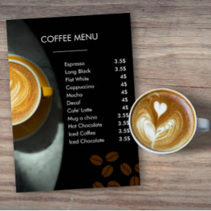 Logo Liste noire Menu Café   Café